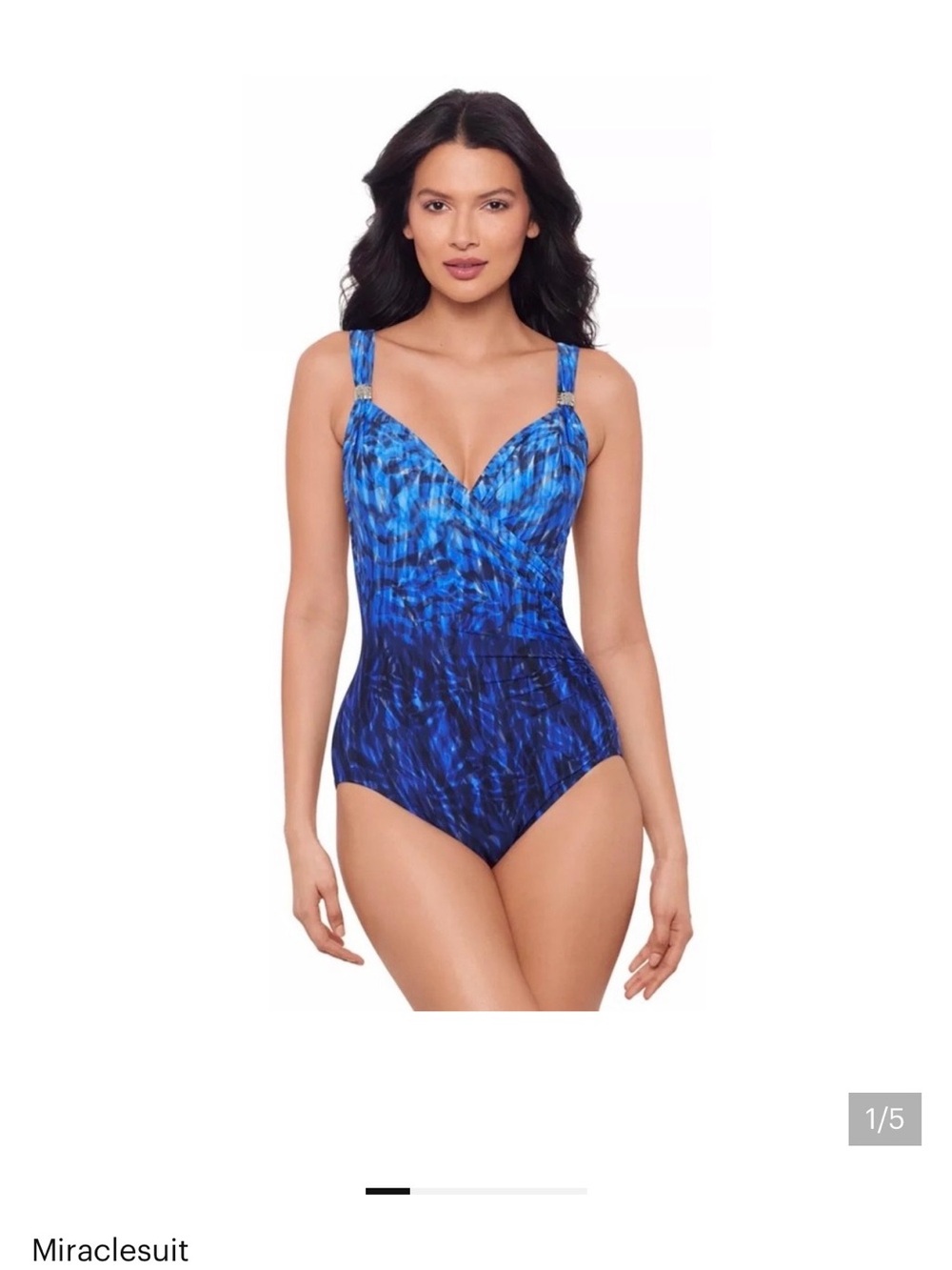 Miraclesuit Blue Ombre Pattern One-Piece Swimsuit